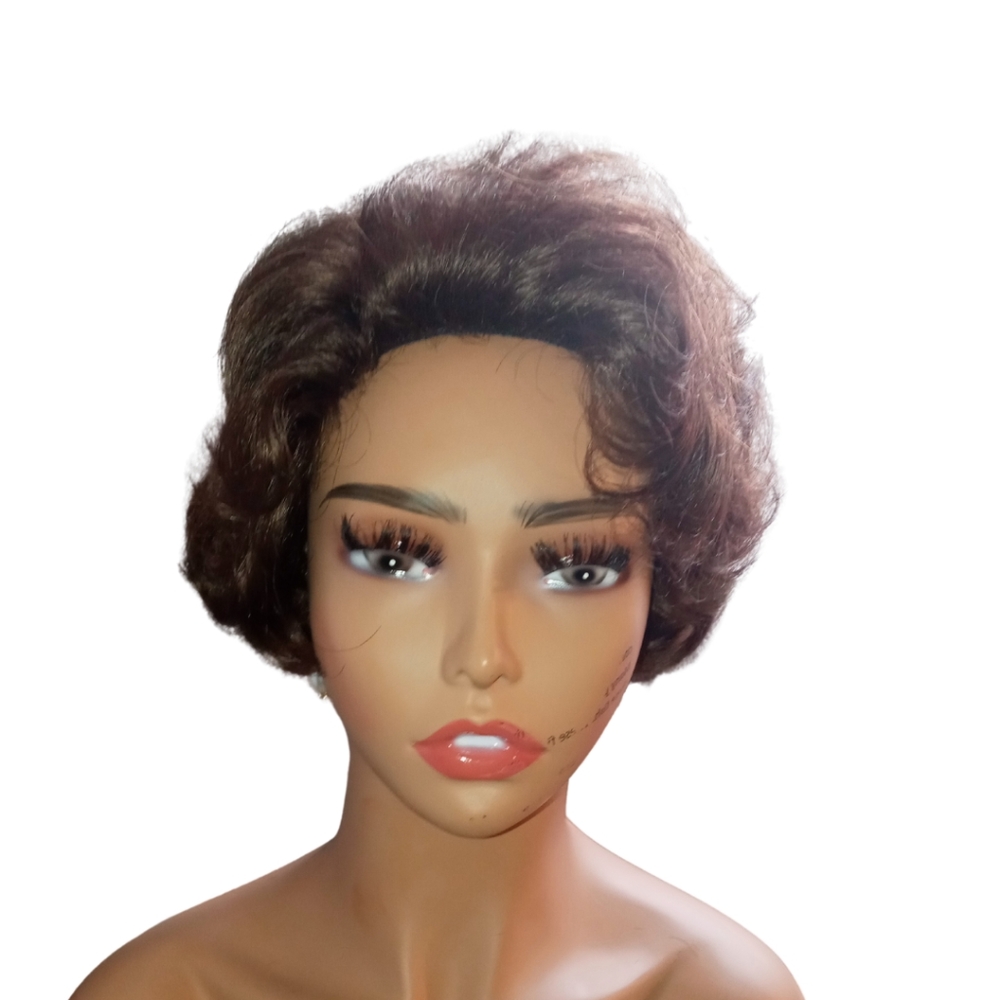 Mahogany 🤎 | Brown Half Wig Synthetic Hair | via Instant Detailz